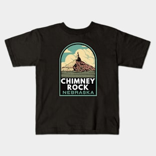 Chimney Rock Nebraska Kids T-Shirt